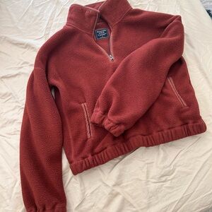 Abercrombie Quarter-Zip Fleece Pullover